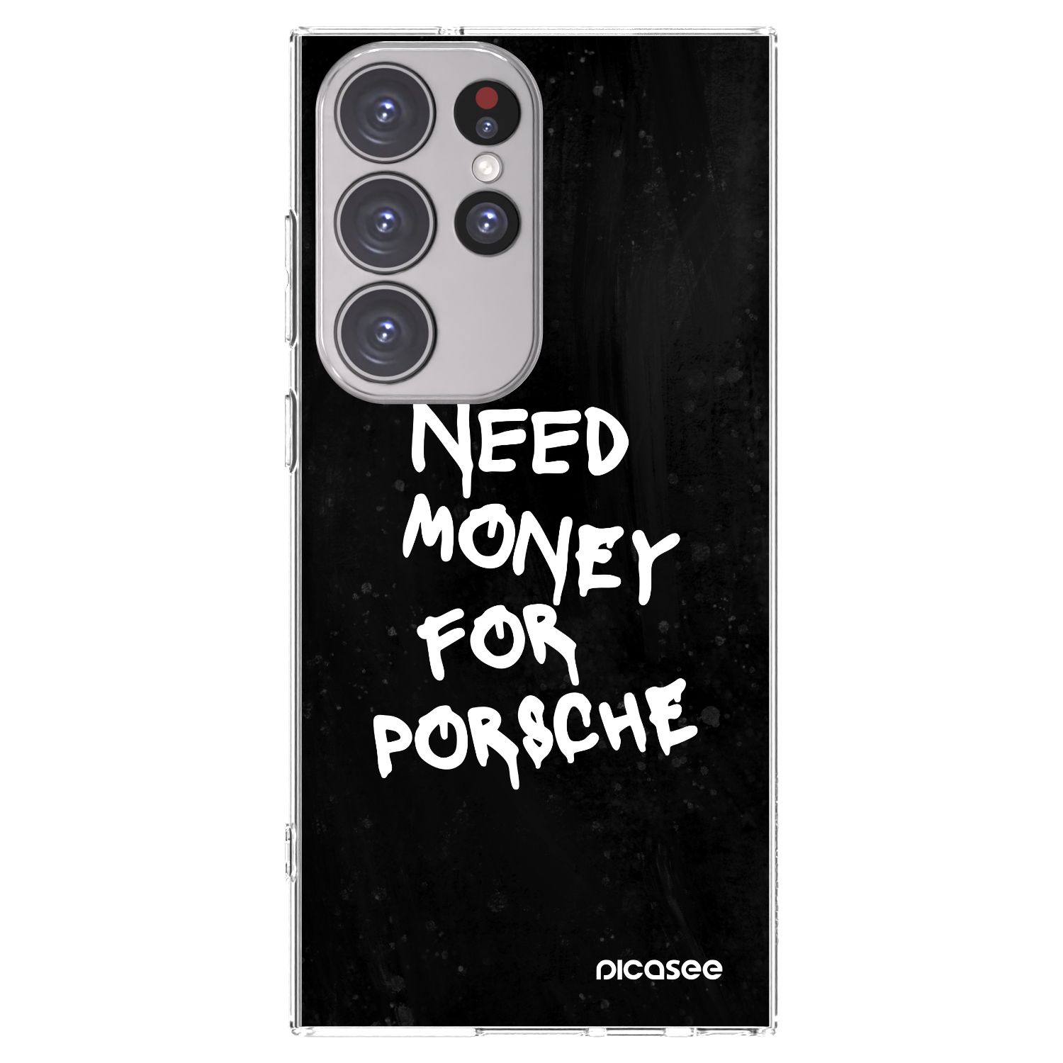 Picasee Samsung Galaxy S23 Ultra 5G Hülle - Transparentes Silikon - Black Dollar
