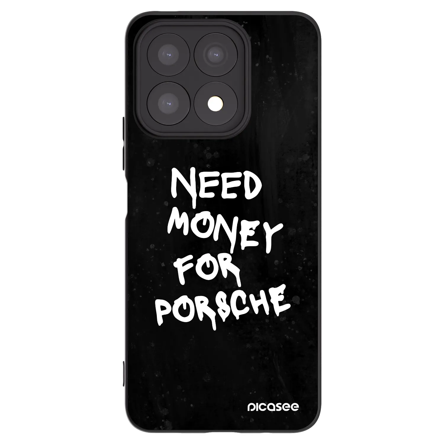 Picasee Honor X8a Hülle - Schwarzes Silikon - Black Dollar