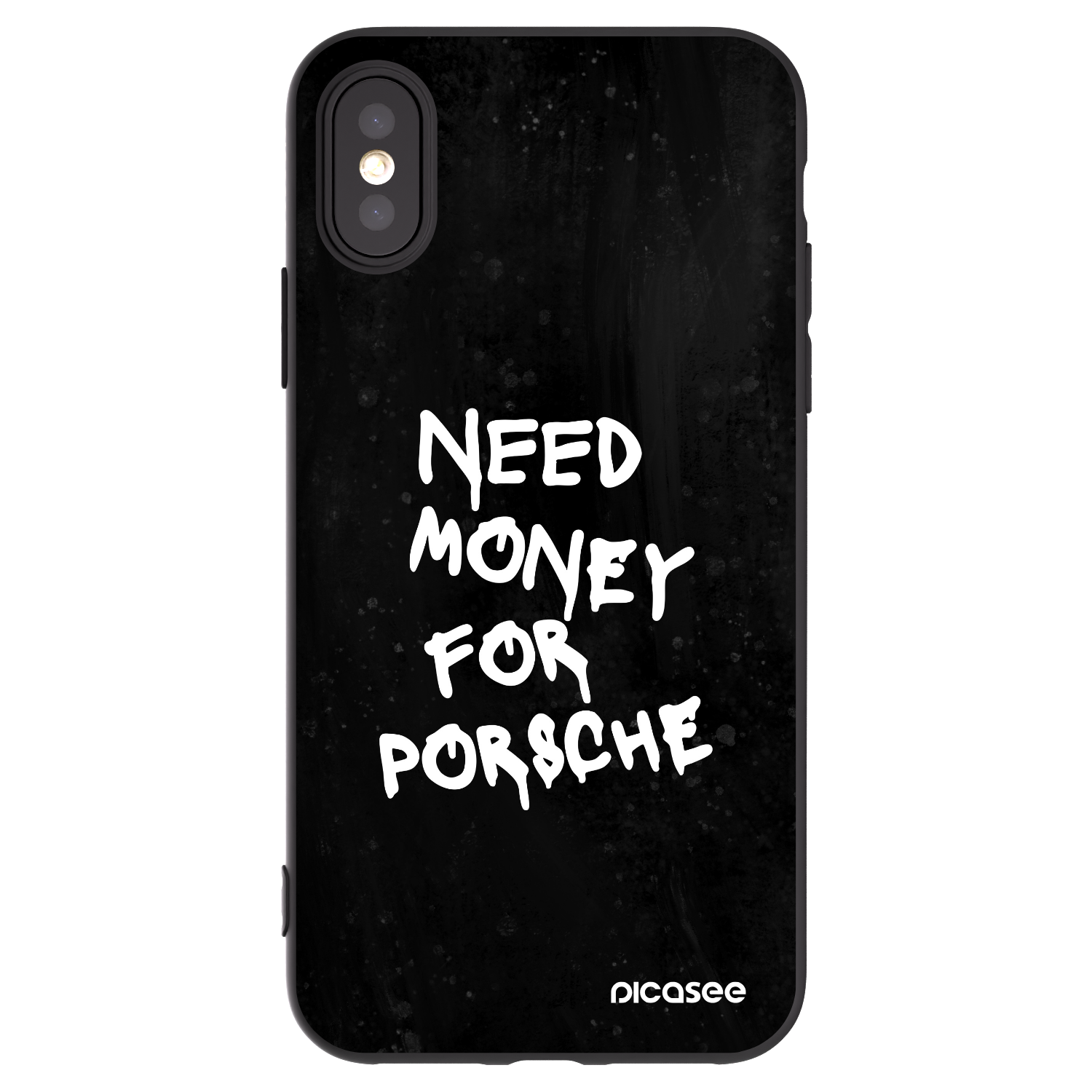 Picasee Apple iPhone X/XS Hülle - Schwarzes Silikon - Black Dollar