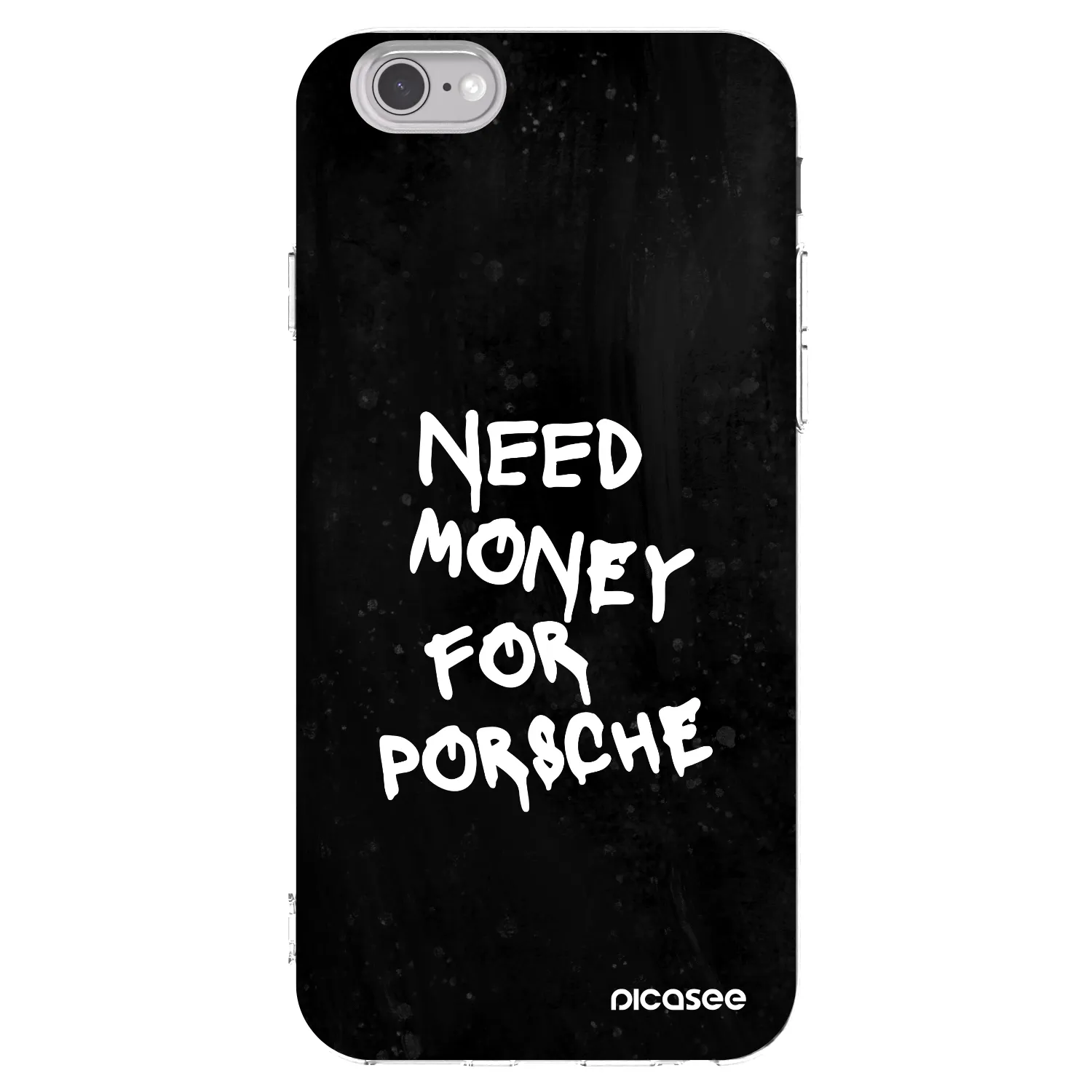 Picasee Apple iPhone 6/6S Hülle - Transparentes Silikon - Black Dollar