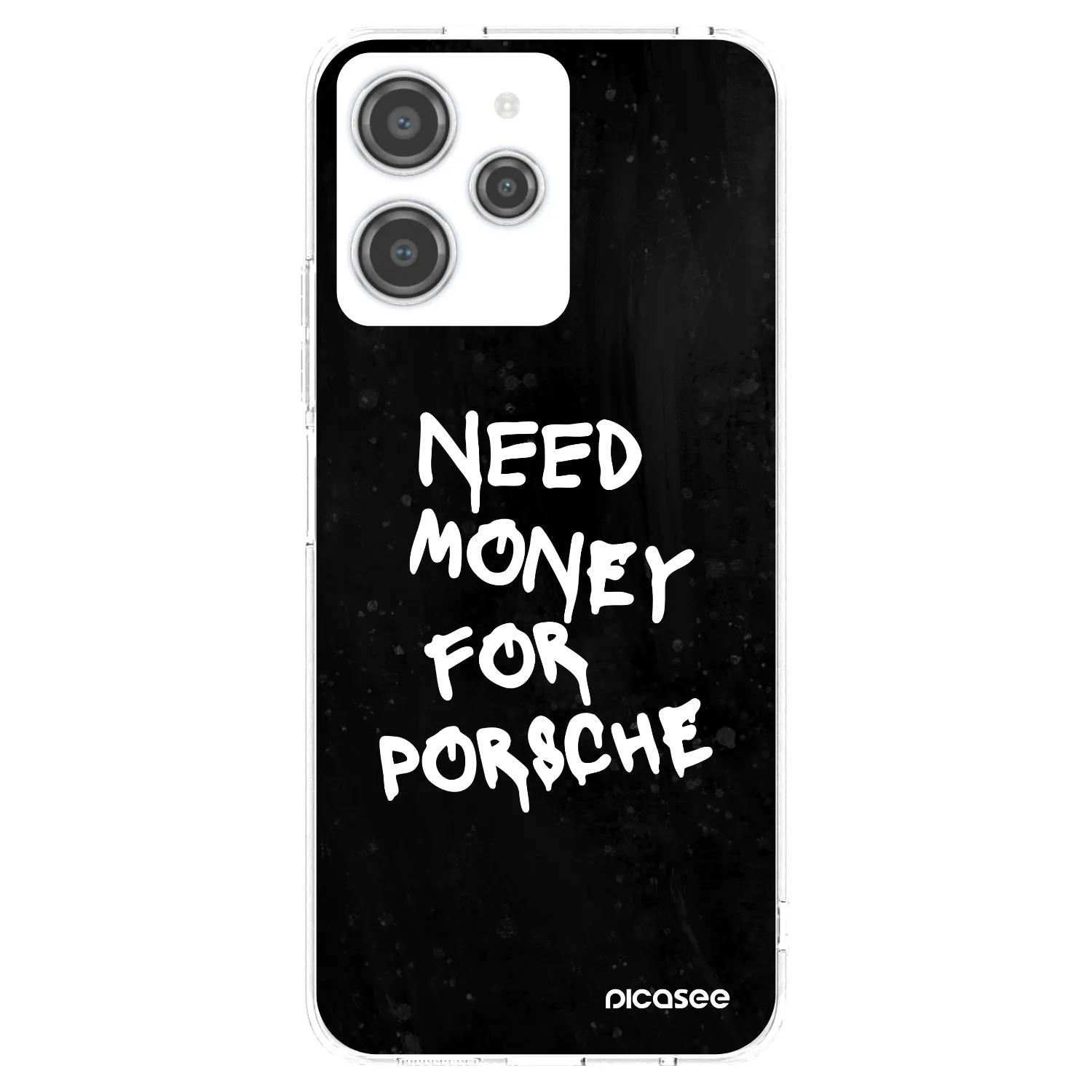 Picasee Xiaomi Redmi 12 4G Hülle - Transparentes Silikon - Black Dollar