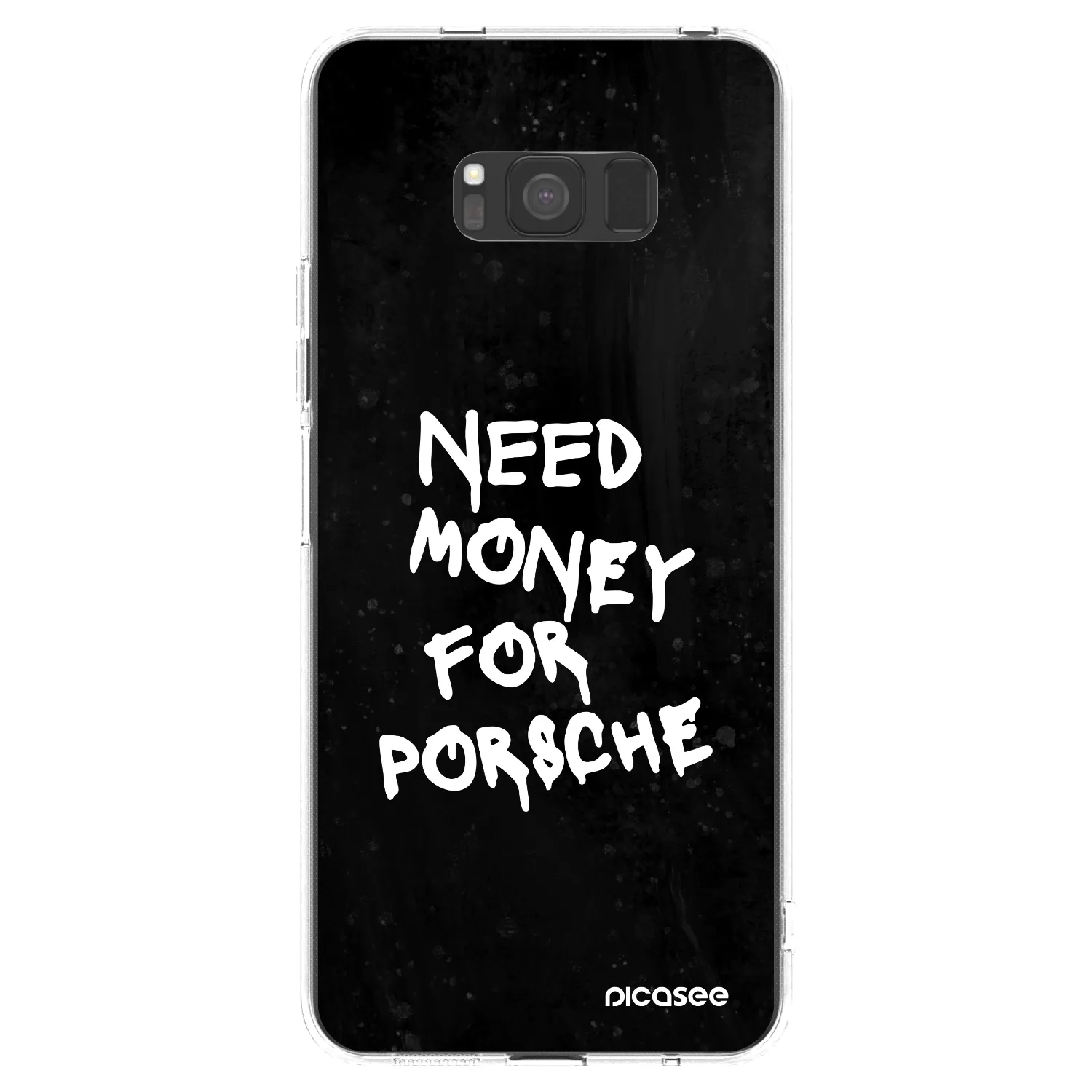 Picasee Samsung Galaxy S8 G950F Hülle - Transparentes Silikon - Black Dollar