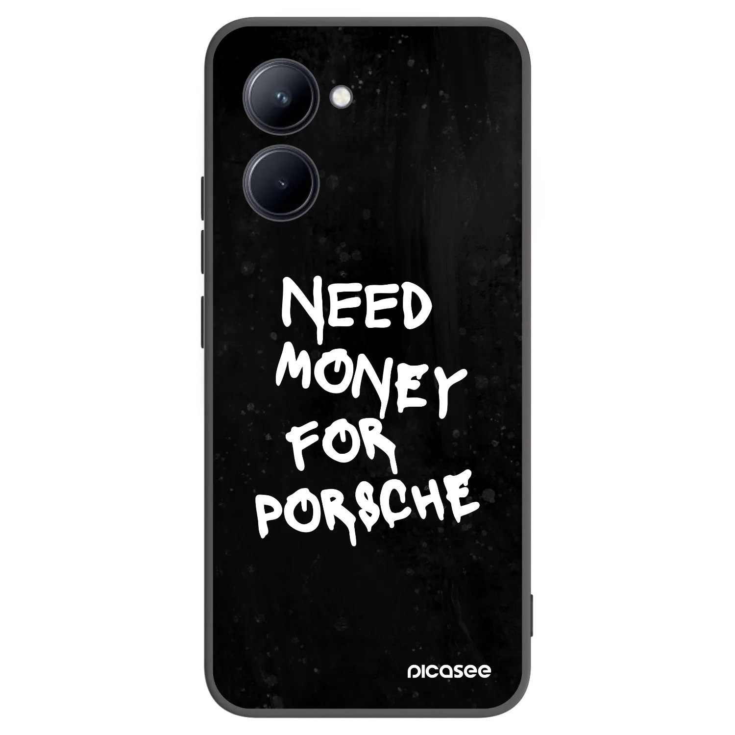 Picasee Realme C33 (2023) Hülle - Schwarzes Silikon - Black Dollar