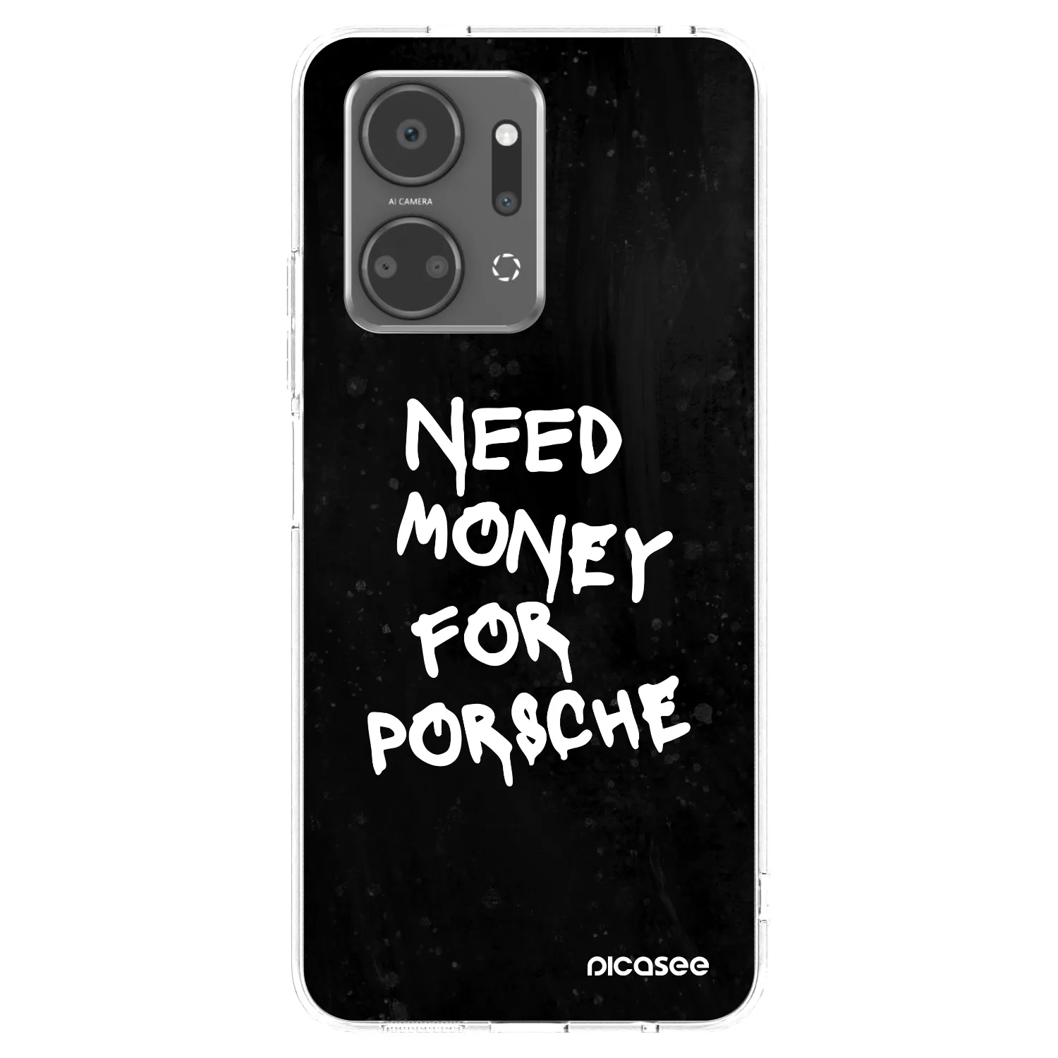 Picasee Honor X7a Hülle - Transparentes Silikon - Black Dollar