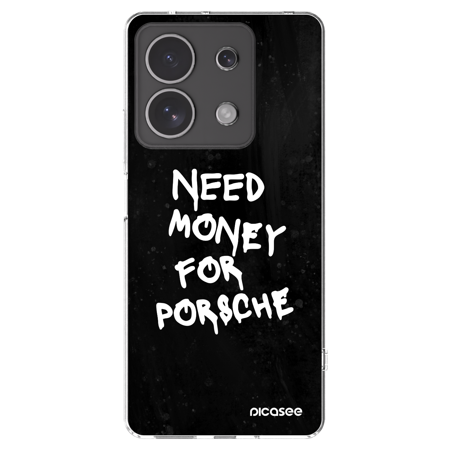 Picasee Xiaomi Redmi Note 13 4G Hülle - Transparentes Silikon - Black Dollar