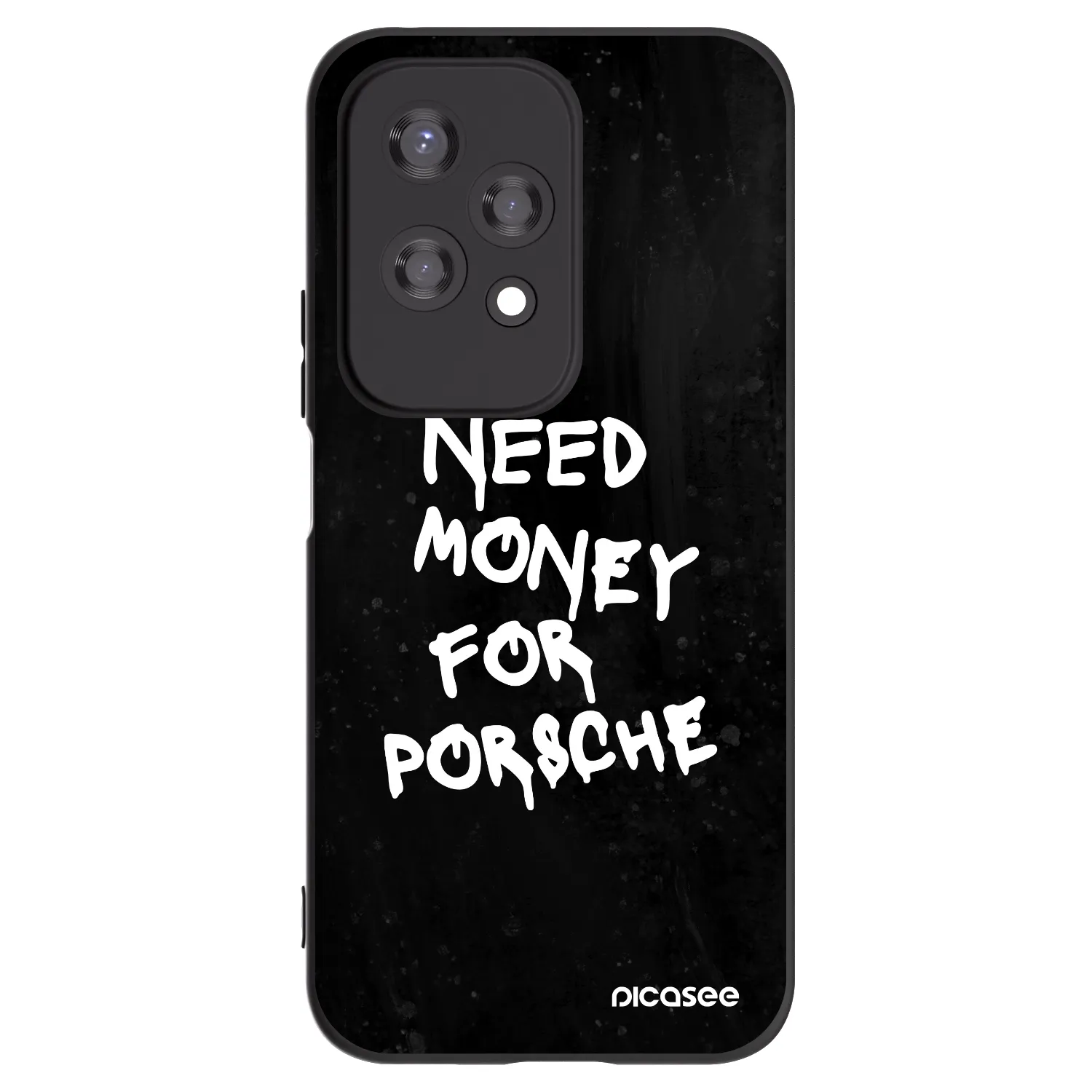 Picasee Honor 200 Lite Hülle - Schwarzes Silikon - Black Dollar
