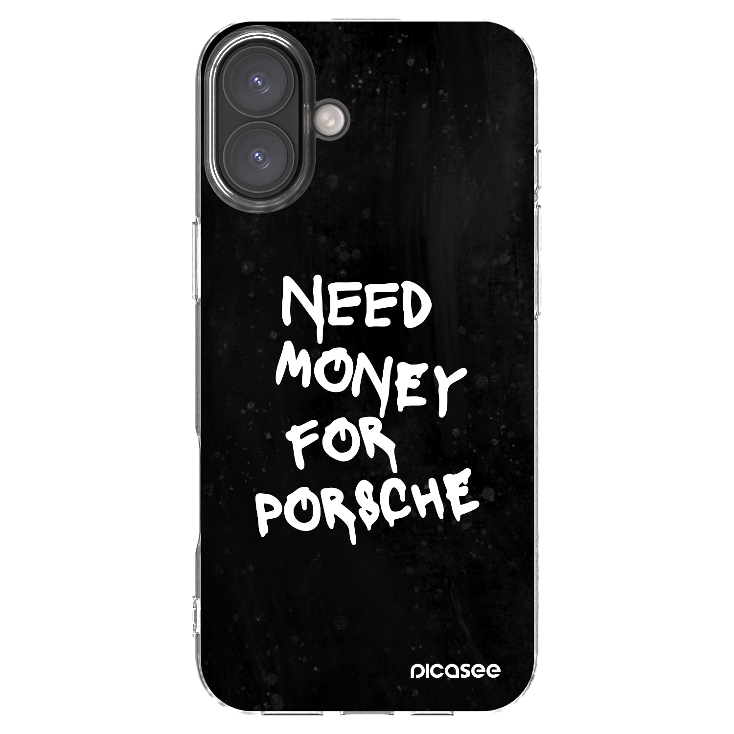 Picasee Apple iPhone 16 Plus Hülle - Transparentes Silikon - Black Dollar