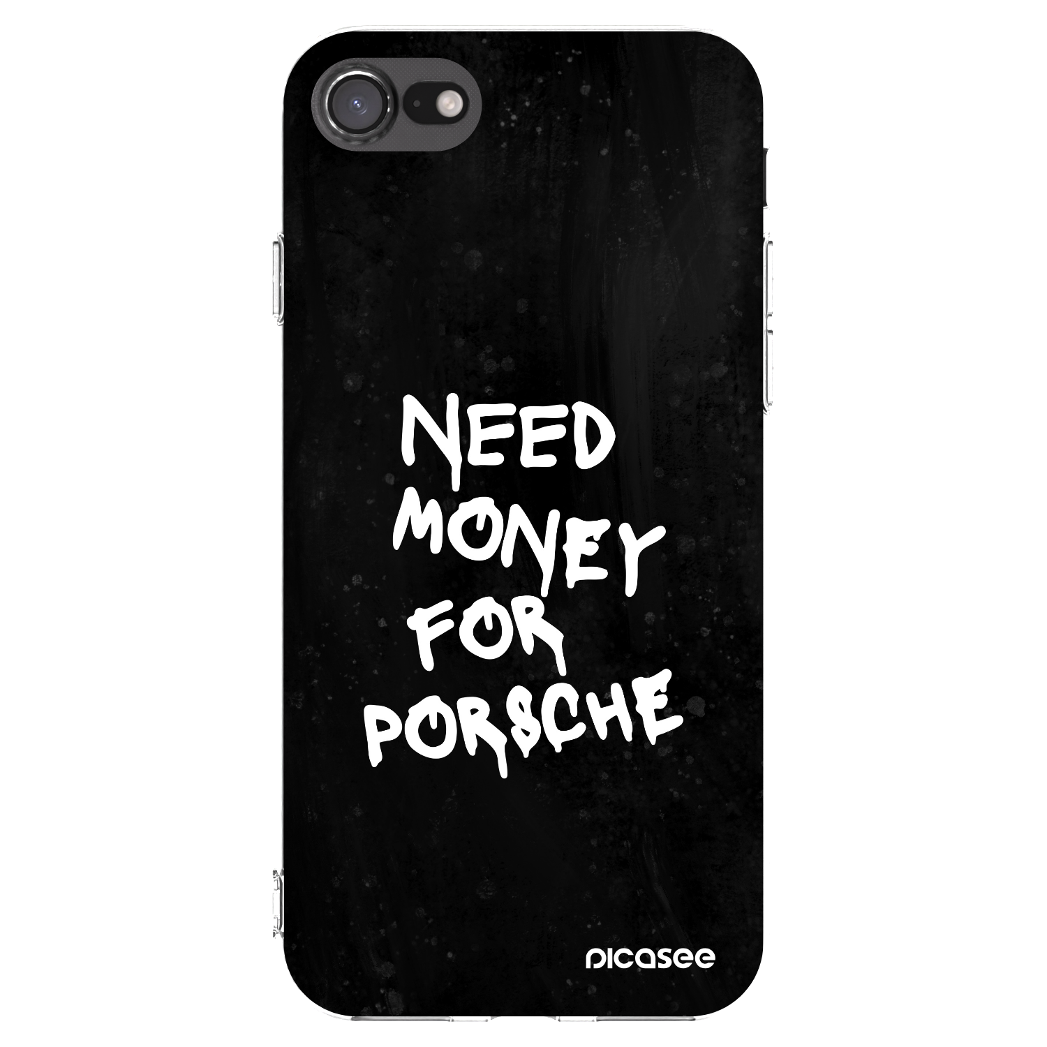 Picasee Apple iPhone 7 Hülle - Transparentes Silikon - Black Dollar