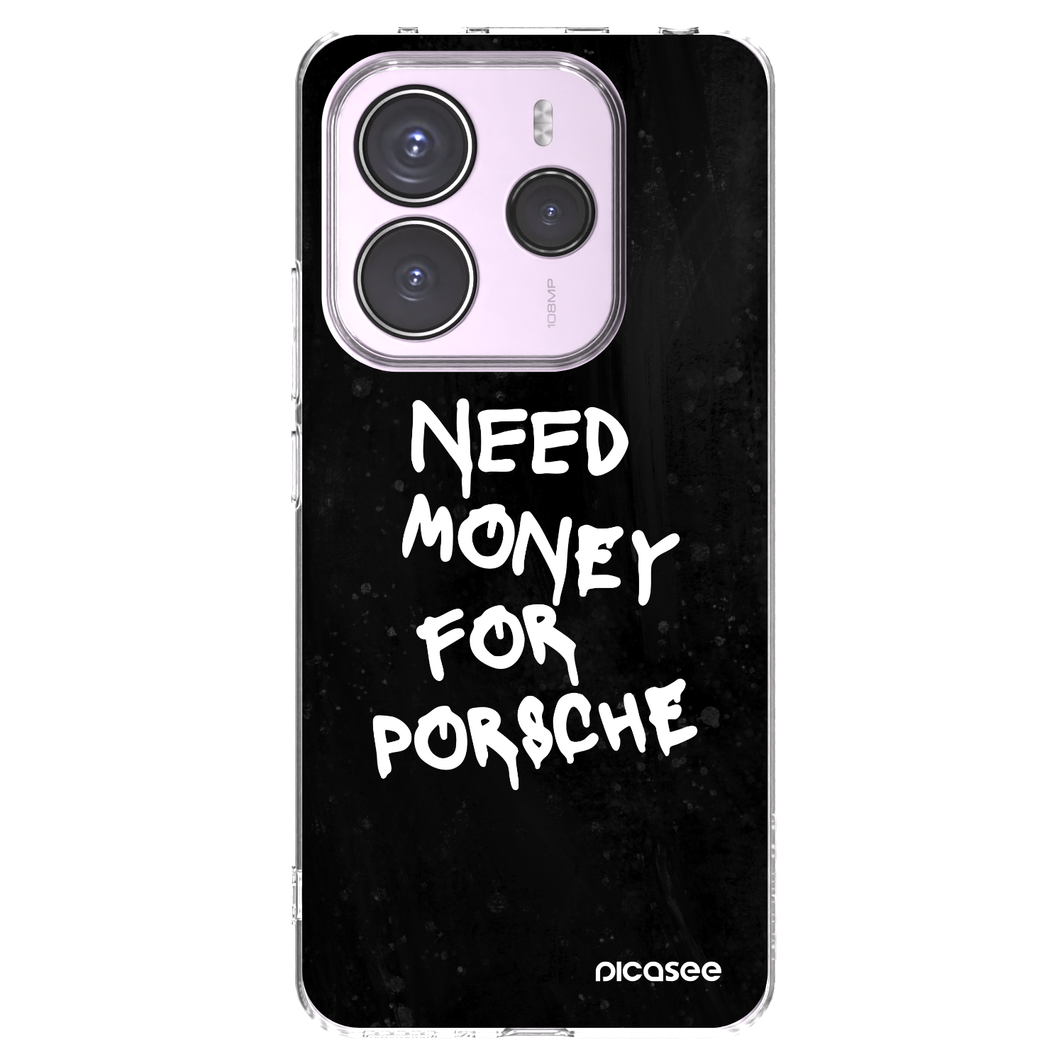 Picasee Xiaomi Redmi Note 14 5G Hülle - Transparentes Silikon - Black Dollar