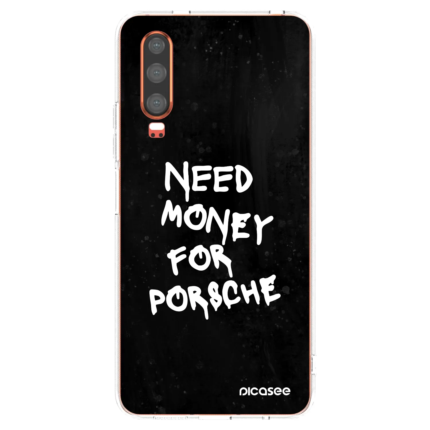 Picasee Huawei P30 Hülle - Transparentes Silikon - Black Dollar