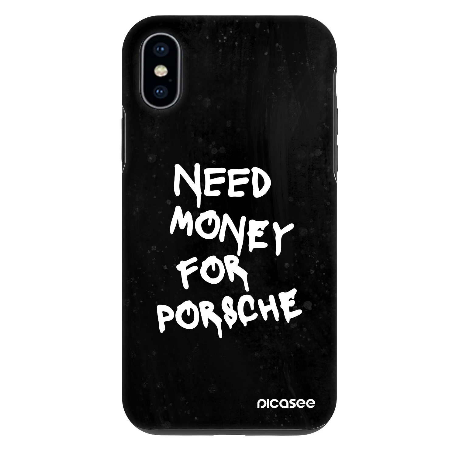 Picasee Fashion Case für Apple iPhone X/XS - Black Dollar