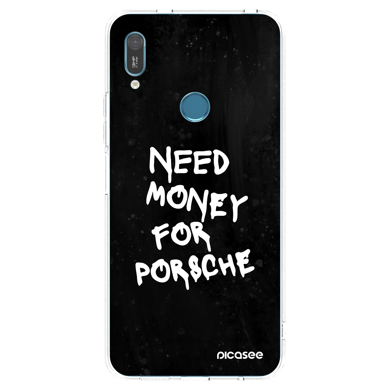Picasee Huawei Y6 2019 Hülle - Transparentes Silikon - Black Dollar