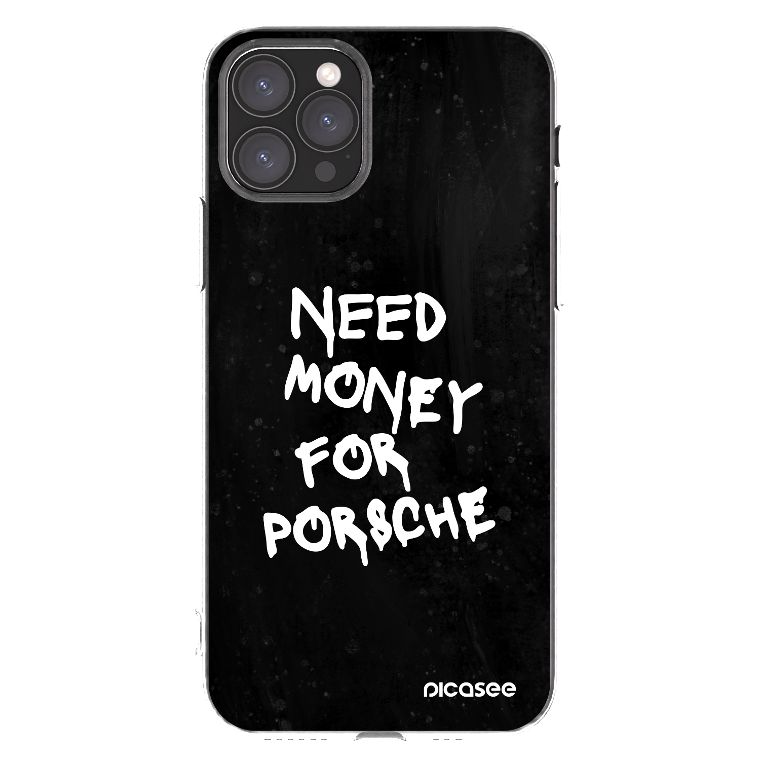 Picasee Apple iPhone 11 Pro Hülle - Transparentes Silikon - Black Dollar