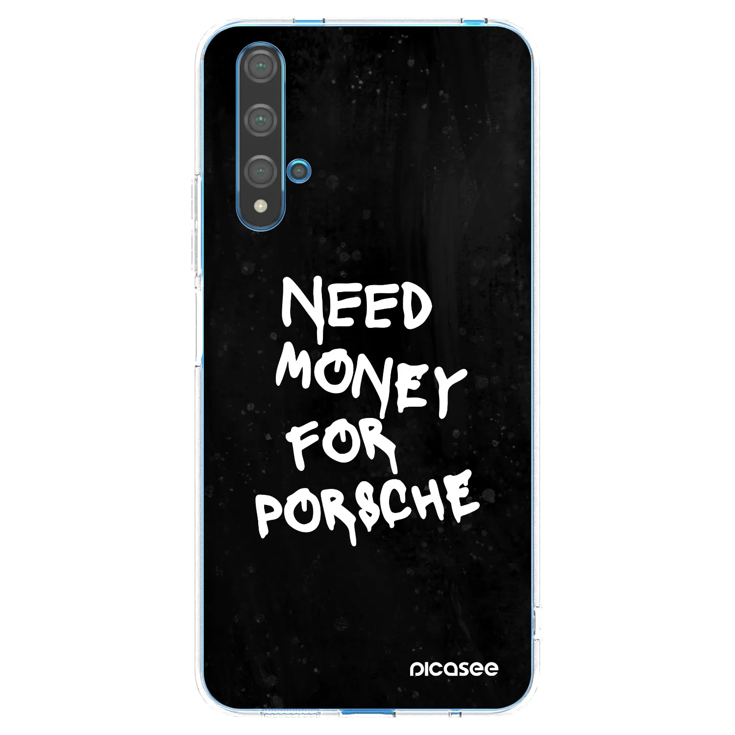 Picasee Huawei Nova 5T Hülle - Transparentes Silikon - Black Dollar