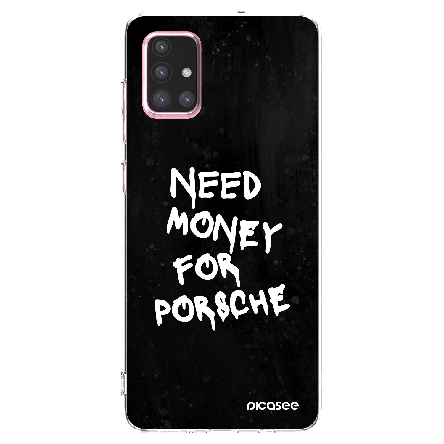 Picasee Samsung Galaxy A71 A715F Hülle - Transparentes Silikon - Black Dollar