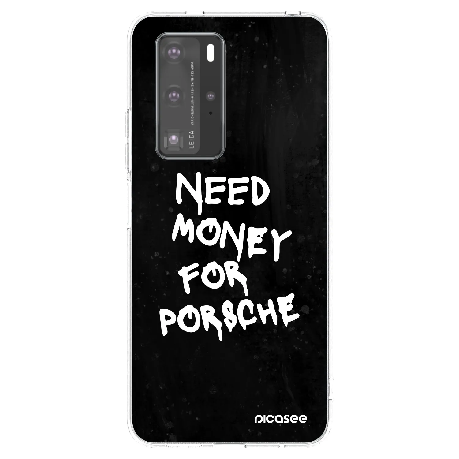 Picasee Huawei P40 Pro Hülle - Transparentes Silikon - Black Dollar