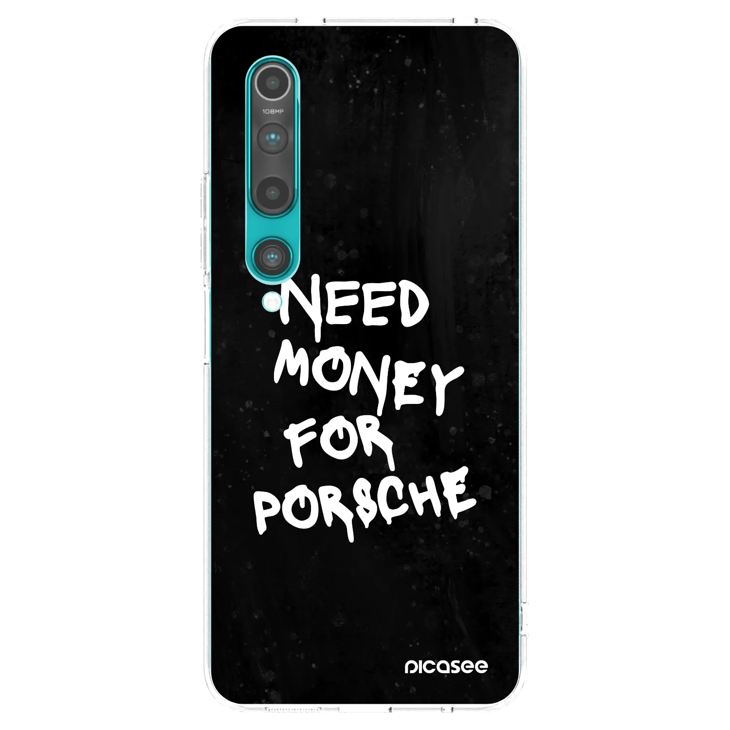 Picasee Xiaomi Mi 10 Hülle - Transparentes Silikon - Black Dollar