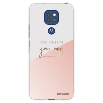 Picasee Motorola Moto G9 Play Hülle - Transparentes Silikon - You create your own opportunities