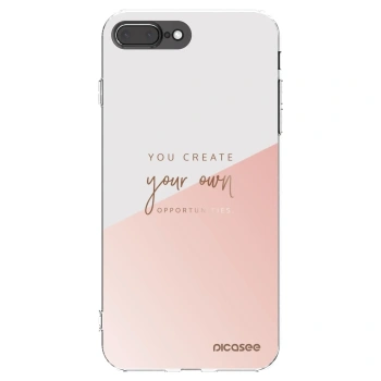 Picasee Apple iPhone 8 Plus Hülle - Transparentes Silikon - You create your own opportunities