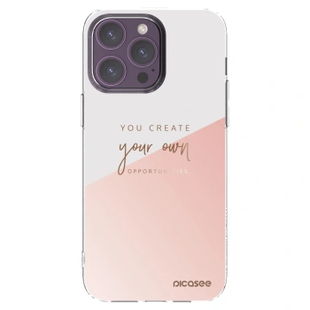 Picasee Apple iPhone 14 Pro Max Hülle - Transparentes Silikon - You create your own opportunities