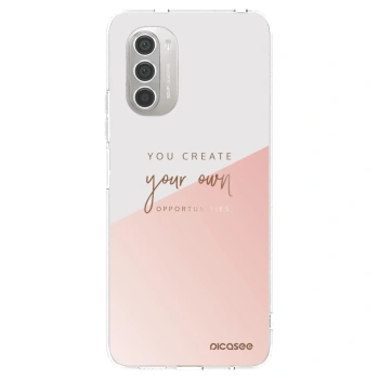 Picasee Motorola Moto G51 Hülle - Transparentes Silikon - You create your own opportunities
