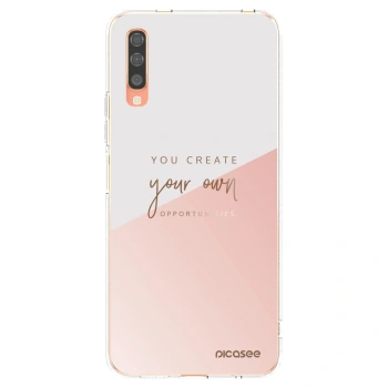 Picasee Samsung Galaxy A70 A705F Hülle - Transparentes Silikon - You create your own opportunities