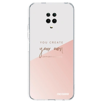 Picasee Xiaomi Redmi Note 9S Hülle - Transparentes Silikon - You create your own opportunities