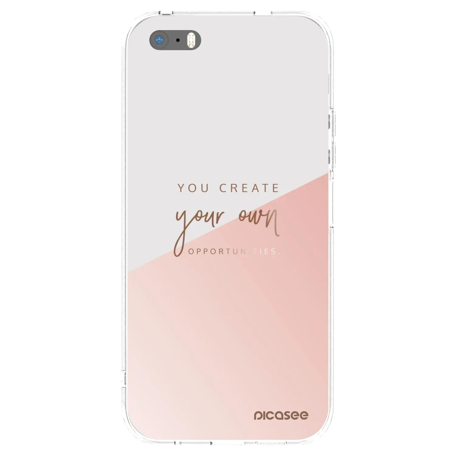 Picasee Apple iPhone 5/5S/SE Hülle - Transparentes Silikon - You create your own opportunities