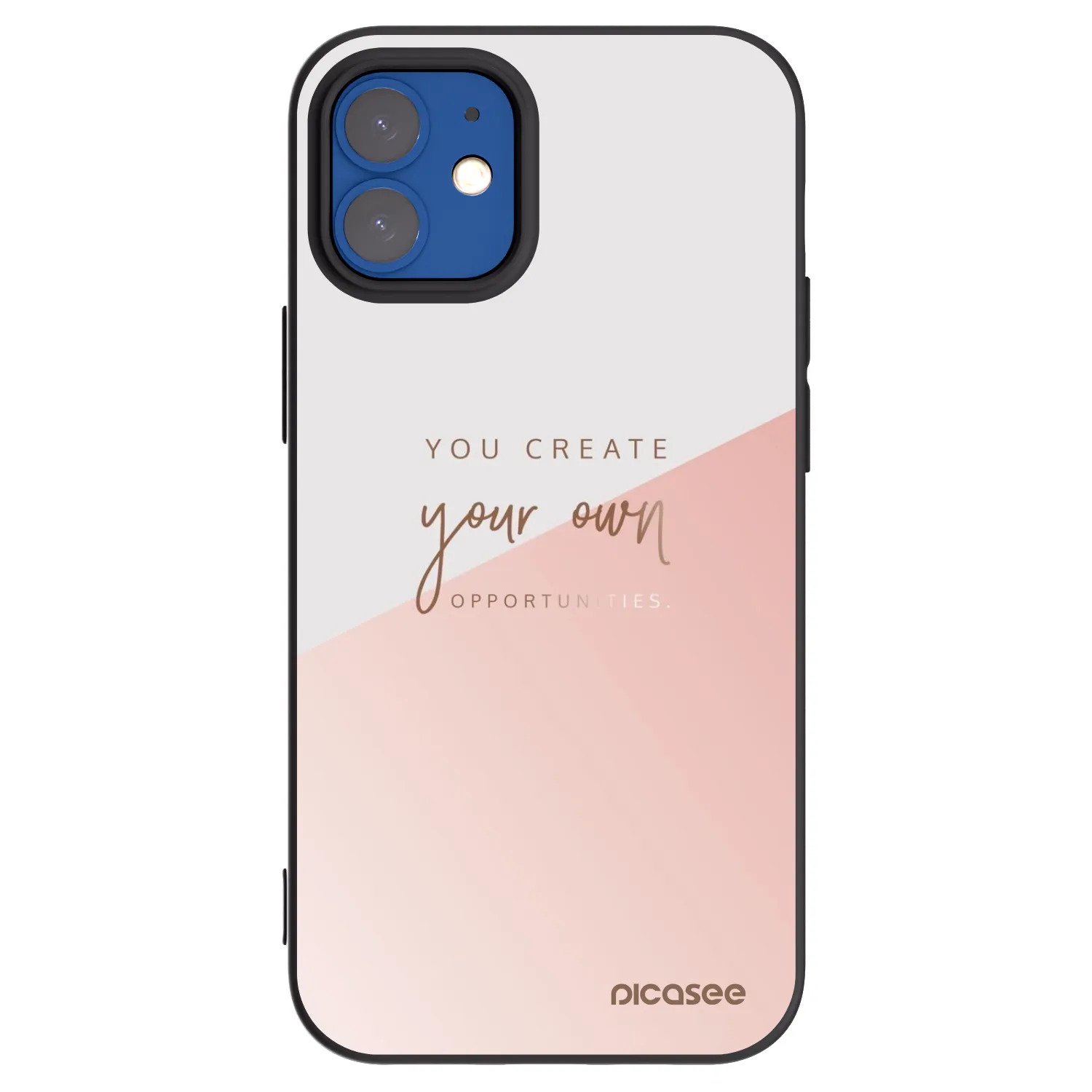 Picasee Apple iPhone 12 mini Hülle - Schwarzes Silikon - You create your own opportunities