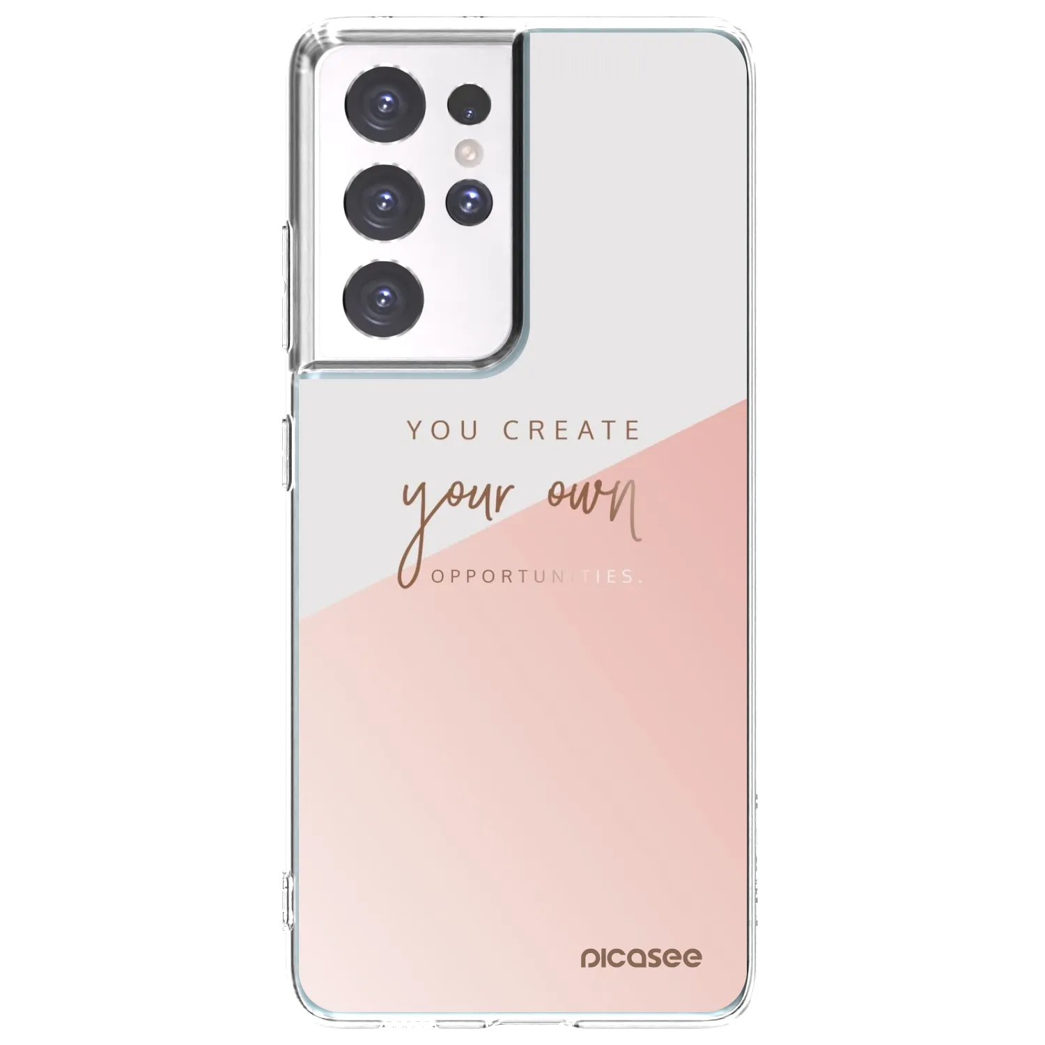 Picasee Samsung Galaxy S21 Ultra 5G G998B Hülle - Transparentes Silikon - You create your own opportunities