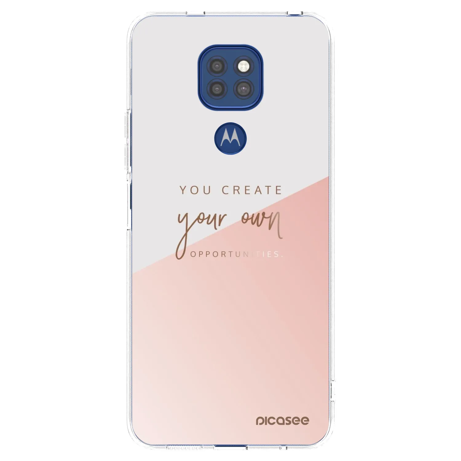 Picasee Motorola Moto G9 Play Hülle - Transparentes Silikon - You create your own opportunities