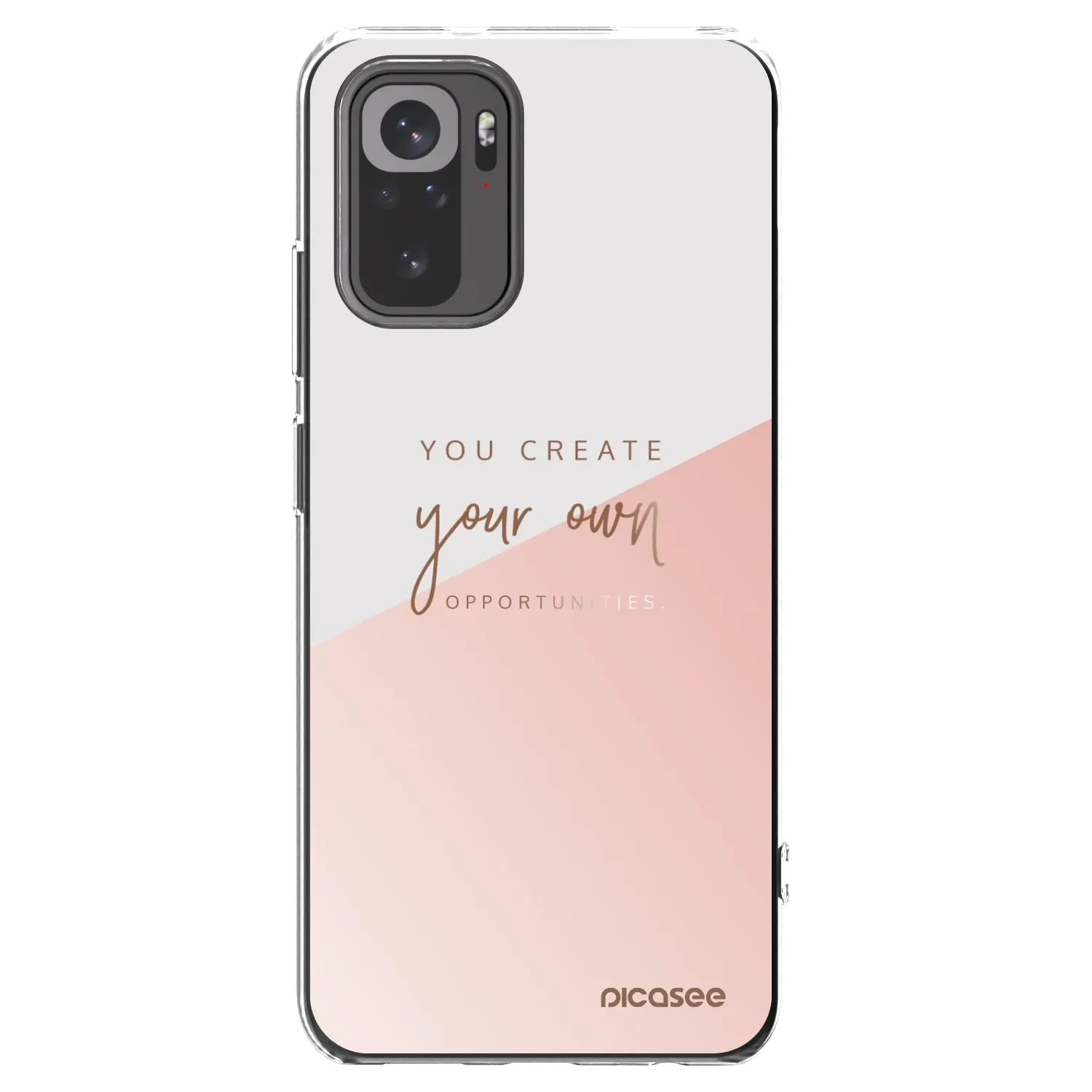 Picasee Xiaomi Redmi Note 10S Hülle - Transparentes Silikon - You create your own opportunities