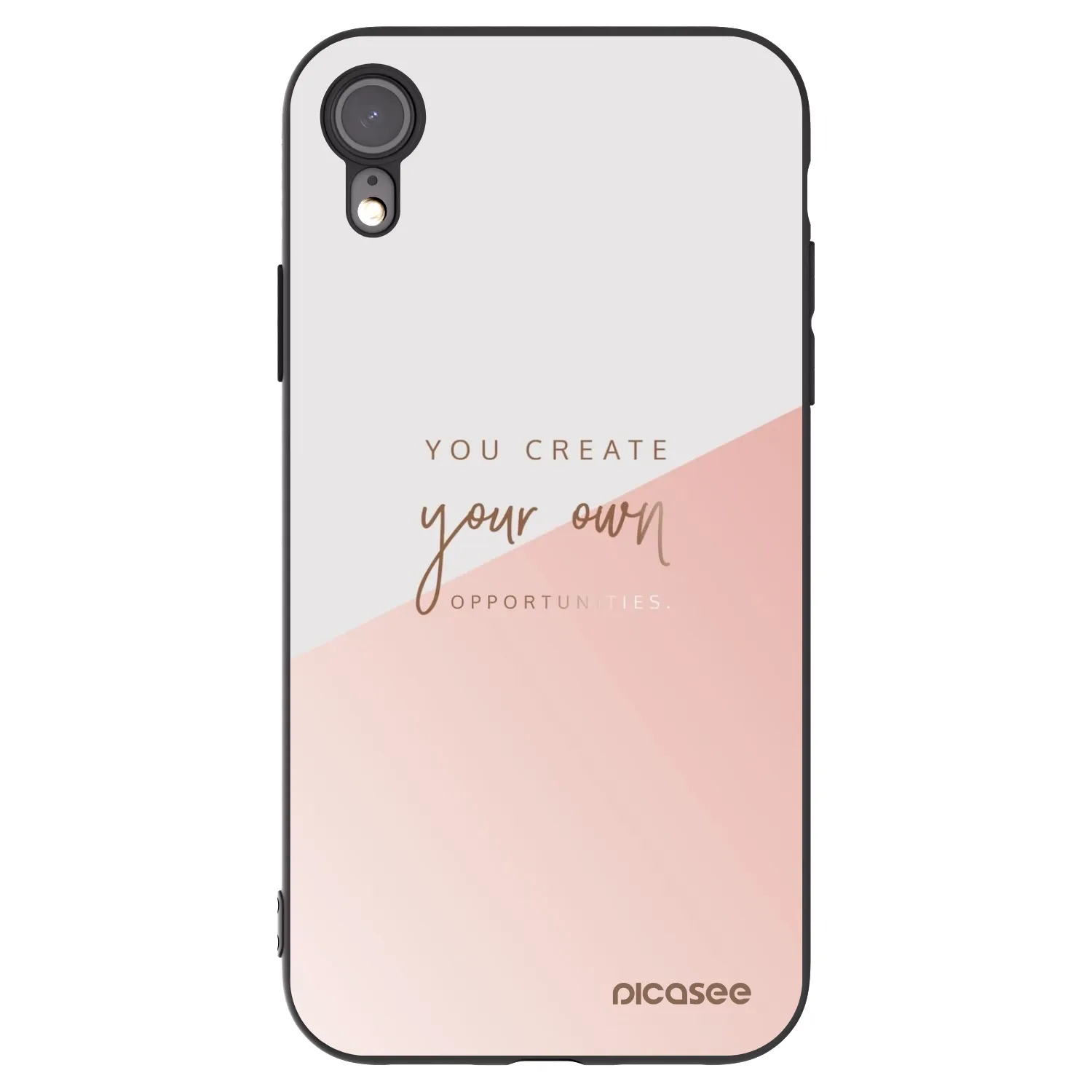 Picasee Apple iPhone XR Hülle - Schwarzes Silikon - You create your own opportunities