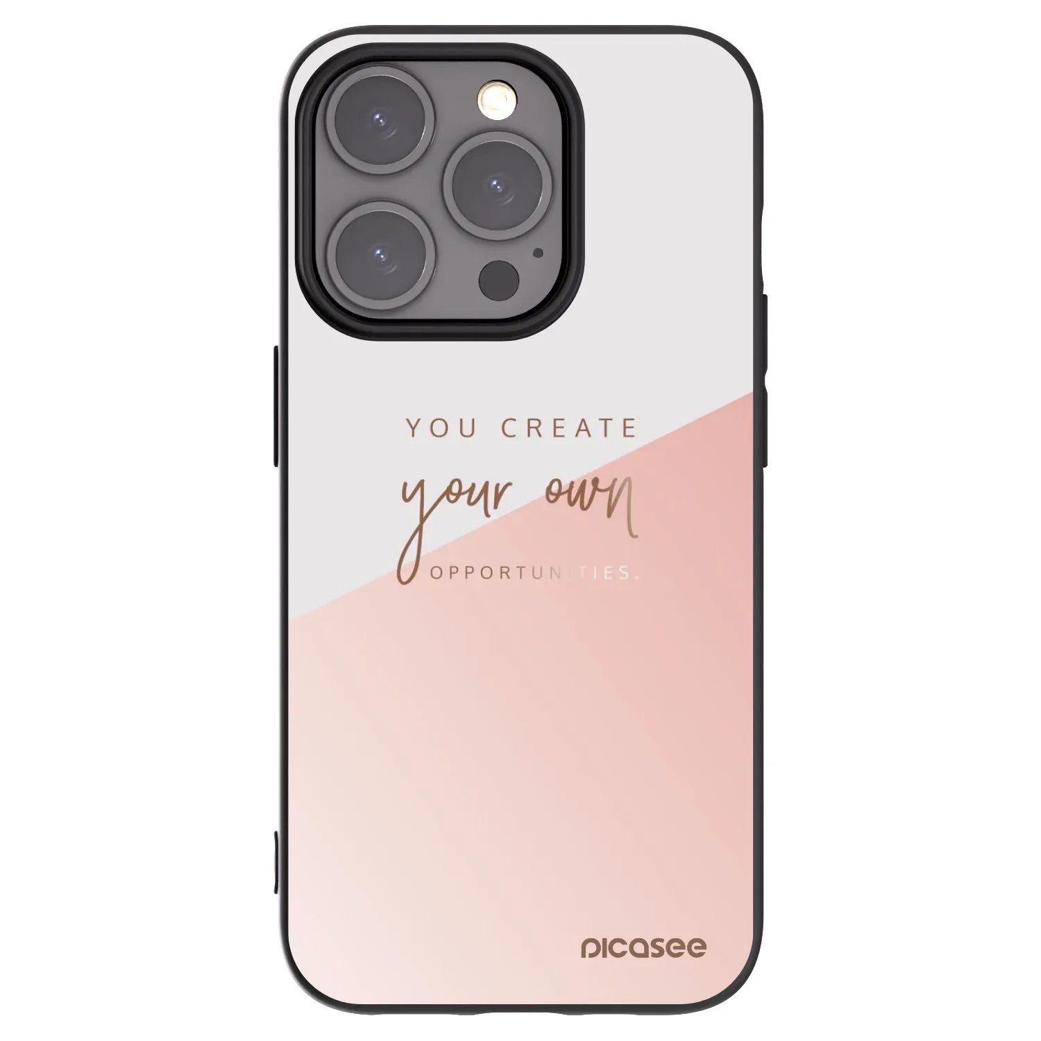 Picasee Apple iPhone 15 Pro Hülle - Schwarzes Silikon - You create your own opportunities