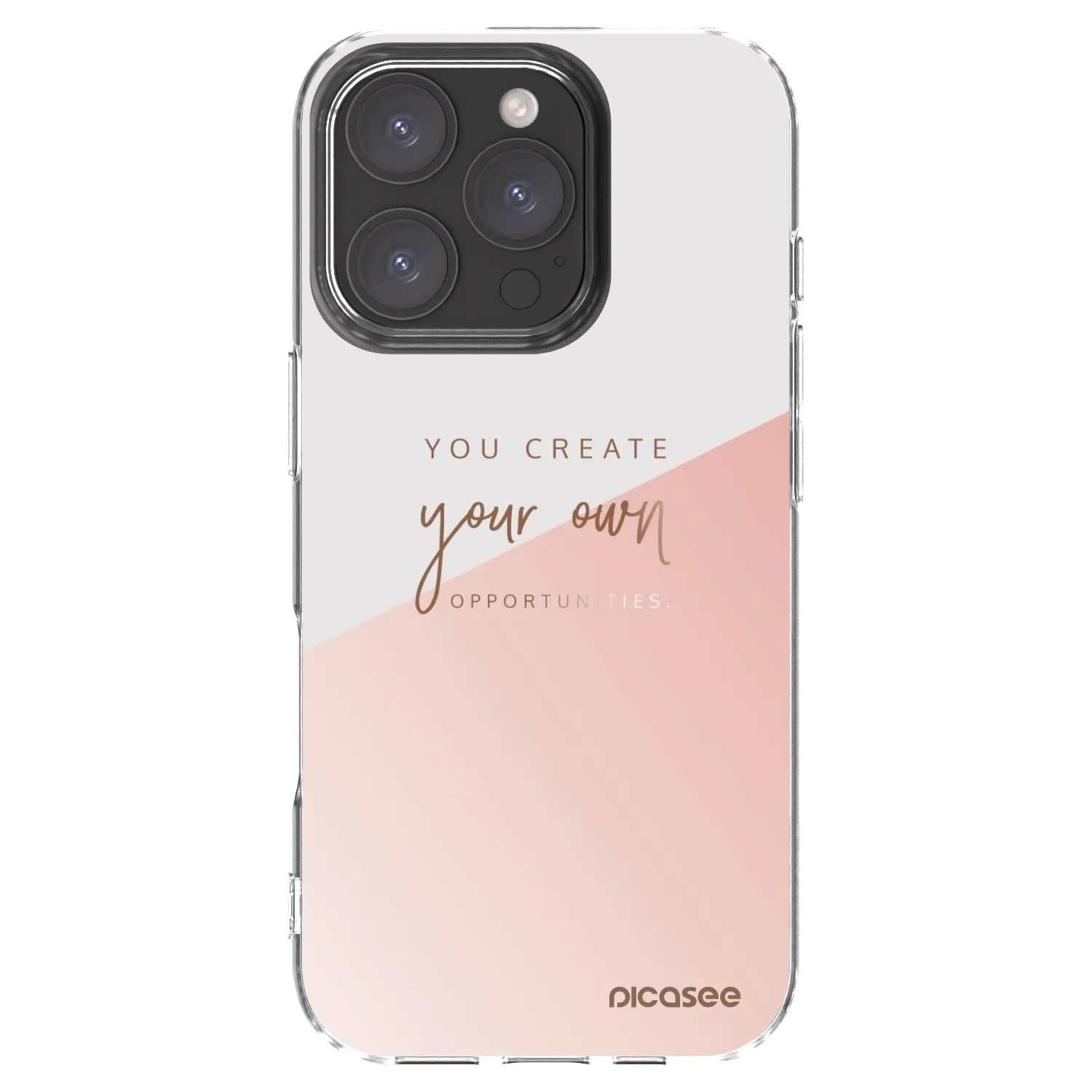 Picasee Apple iPhone 16 Pro Hülle - Transparentes Silikon - You create your own opportunities