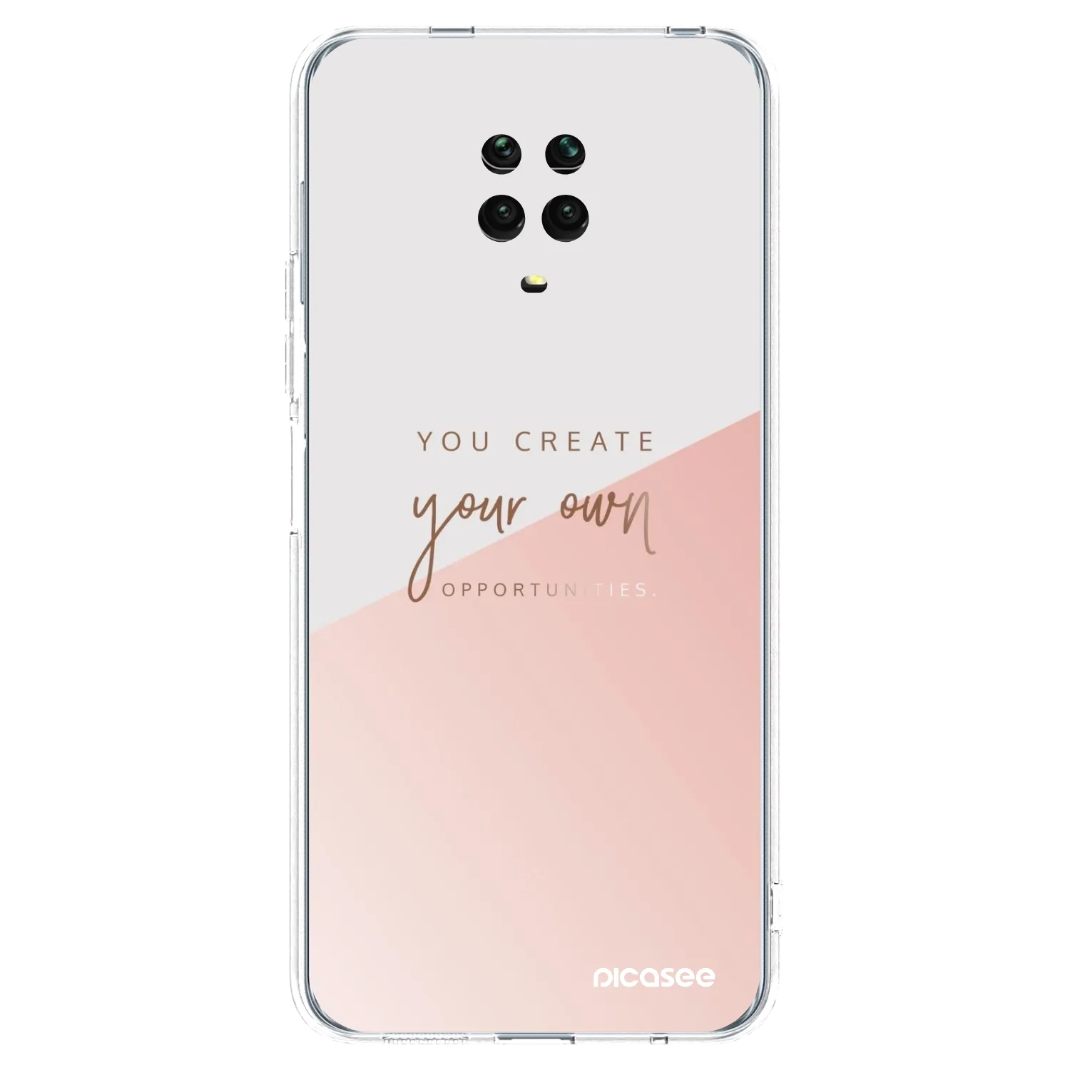 Picasee Xiaomi Redmi Note 9S Hülle - Transparentes Silikon - You create your own opportunities