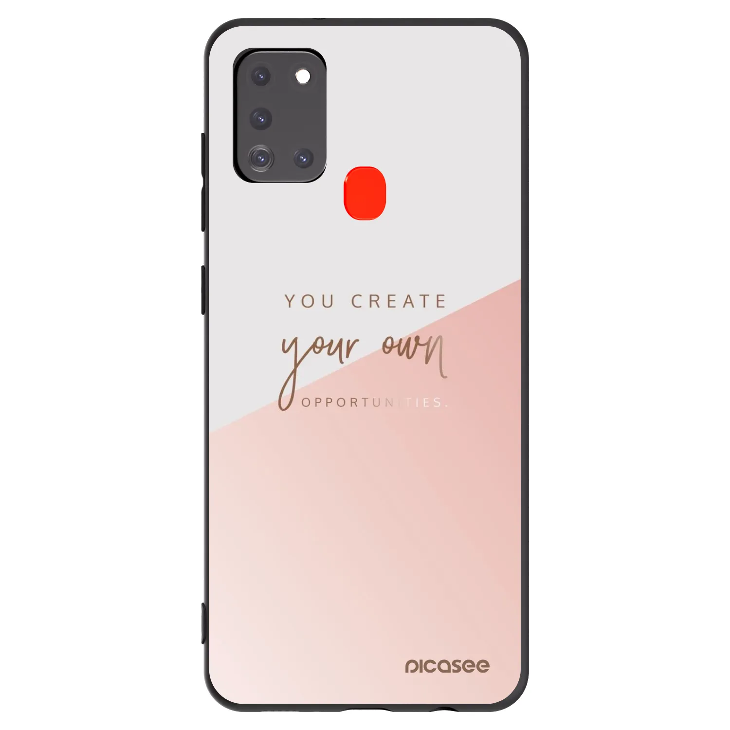 Picasee Samsung Galaxy A21s Hülle - Schwarzes Silikon - You create your own opportunities