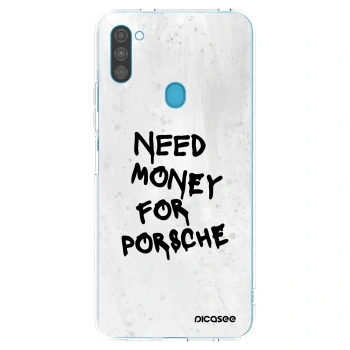 Picasee Samsung Galaxy M11 Hülle - Transparentes Silikon - White Dollar