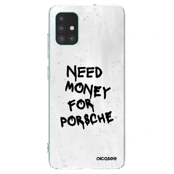 Picasee Samsung Galaxy M51 M515F Hülle - Transparentes Silikon - White Dollar