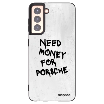 Picasee Samsung Galaxy S21 5G G991B Hülle - Schwarzes Silikon - White Dollar
