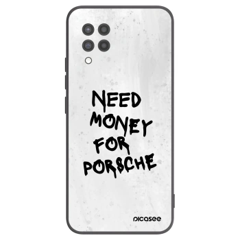 Picasee Samsung Galaxy A42 A426B Hülle - Schwarzes Silikon - White Dollar