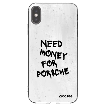 Picasee Apple iPhone XS Max Hülle - Transparentes Silikon - White Dollar