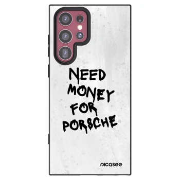 Picasee Samsung Galaxy S22 Ultra 5G Hülle - Schwarzes Silikon - White Dollar