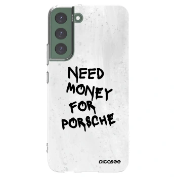 Picasee Samsung Galaxy S22+ 5G Hülle - Transparentes Silikon - White Dollar