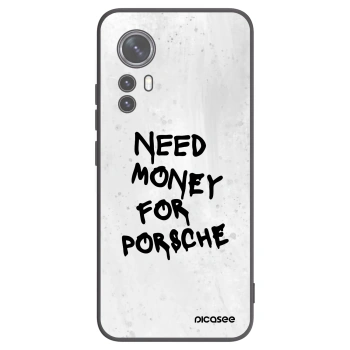 Picasee Xiaomi 12 Hülle - Schwarzes Silikon - White Dollar