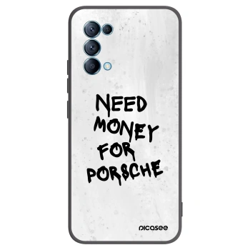 Picasee OPPO Reno 5 5G Hülle - Schwarzes Silikon - White Dollar