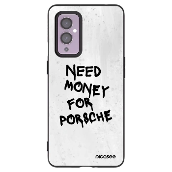 Picasee OnePlus 9 Hülle - Schwarzes Silikon - White Dollar