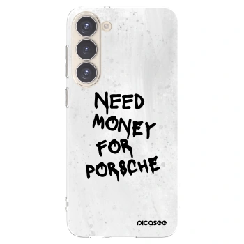 Picasee Samsung Galaxy S23+ 5G Hülle - Transparentes Silikon - White Dollar