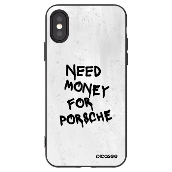 Picasee Apple iPhone X/XS Hülle - Schwarzes Silikon - White Dollar