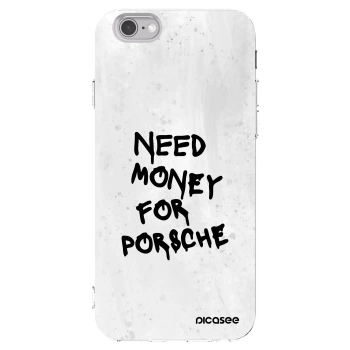 Picasee Apple iPhone 6/6S Hülle - Transparentes Silikon - White Dollar